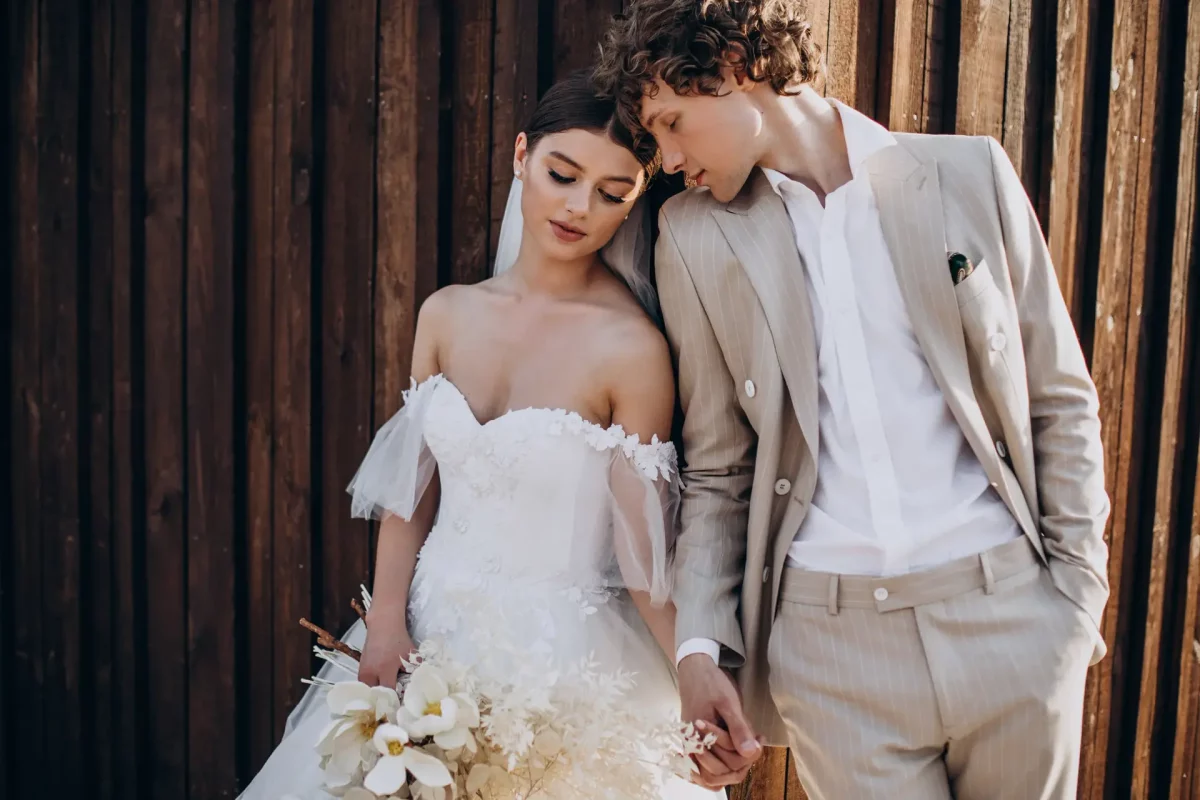 young wedding couple
